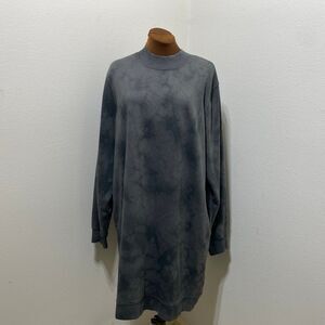 Gap Sweatshirt Dress Gray Tie Dye Long Sleeve Mock Neck Pockets Size XL Tall